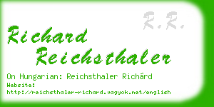 richard reichsthaler business card